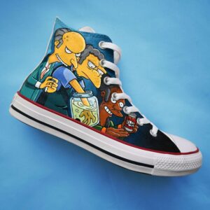 Family The Simpsons Shoes White High Top Converse Shoes (2)