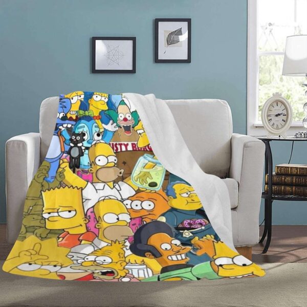 The Simpsons Characters Springfield Residents Simpsons Blanket (2)