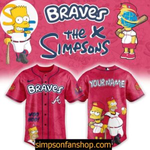 Atlanta Braves MLB The Simpsons Heritage Baseball Jersey Viraldes Store