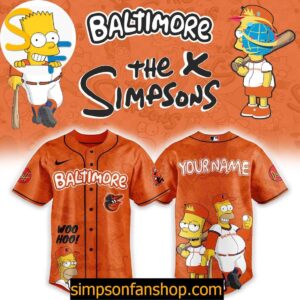 Baltimore Orioles MLB The Simpsons Heritage Baseball Jersey Viraldes Store