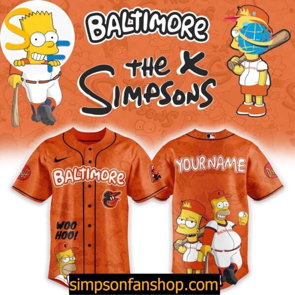 Baltimore Orioles MLB The Simpsons Heritage Baseball Jersey Viraldes Store
