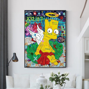 Banksy Simpsons Graffiti Canvas Art 1