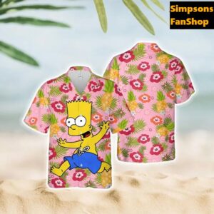 Bart Simpson Chap Hawaiian Summer Shirt