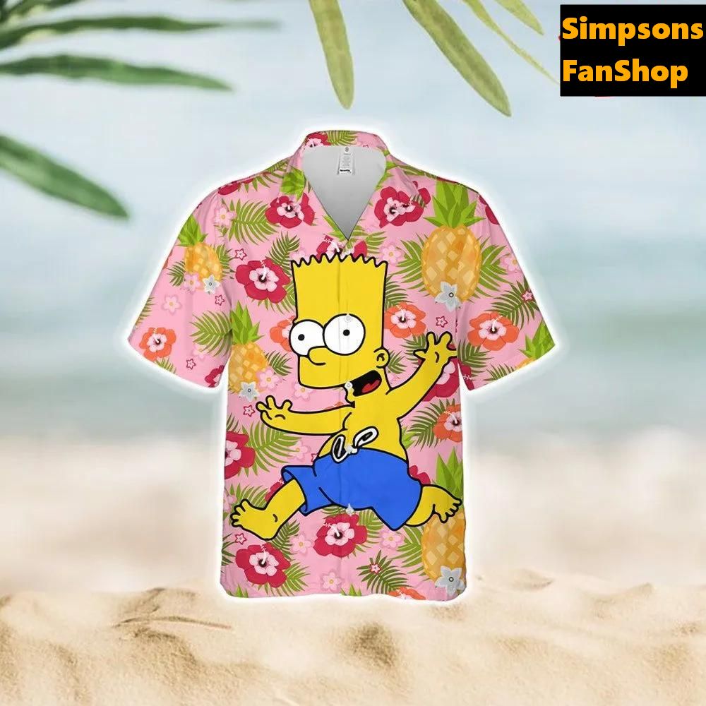 Bart Simpson Chap Hawaiian Summer Shirt Bart Simpson Chap Hawaiian Summer Shirt