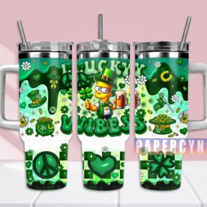 Bart Simpson Custom Stanley Cup 40 oz 30 oz Tumbler With Handle