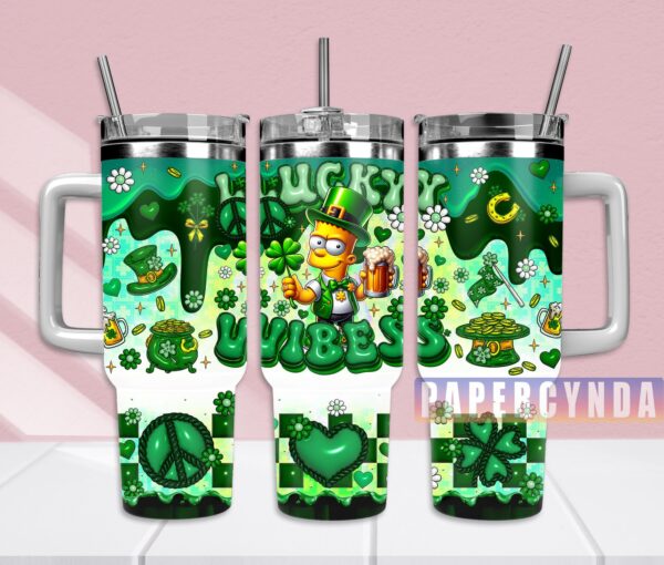 Bart Simpson Custom Stanley Cup 40 oz 30 oz Tumbler With Handle