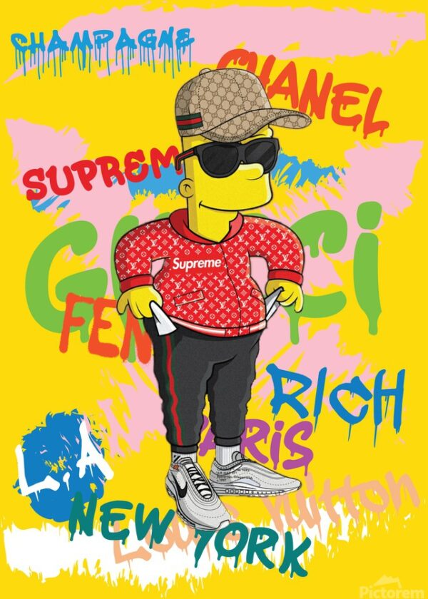 Bart Simpson Fashion Scandinavian Design Print 1
