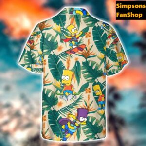 Bart Simpson Flower Hawaiian Shirt