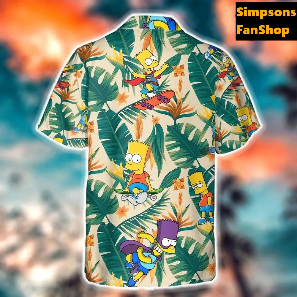 Bart Simpson Flower Hawaiian Shirt Bart Simpson Flower Hawaiian Shirt