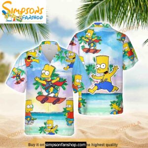 Bart Simpson Funny Hawaiian Shirt Bart Simpson Podhalastore 1
