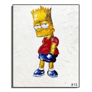 Bart Simpson Original Wall Art Simpson Painting Simpsons Inspire Uplift Original wall art Canvas painting Pop art painting 1