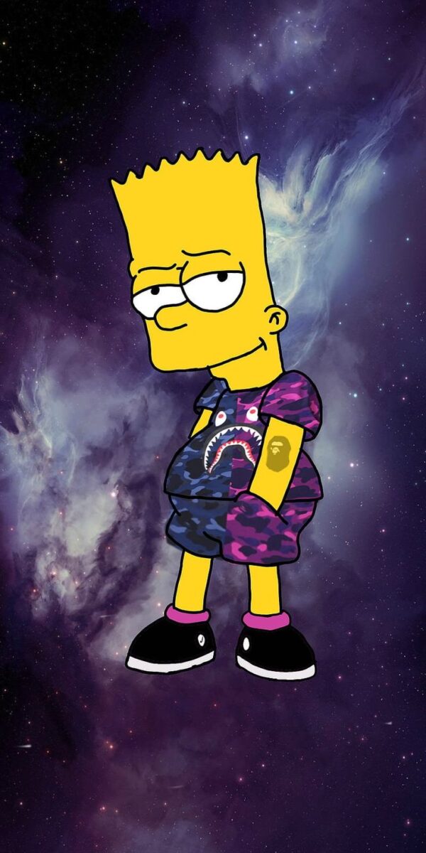 Bart Simpson Wall Art Etsy UK Simpson wallpaper iphone Bart simpson Bart simpson art 1