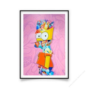 Bart Simpson 50x70cm Under Wood Frame Black 1