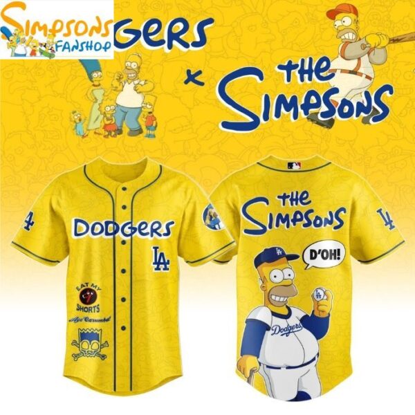 NEW The Simpsons Los Angeles Dodgers Baseball Jersey
