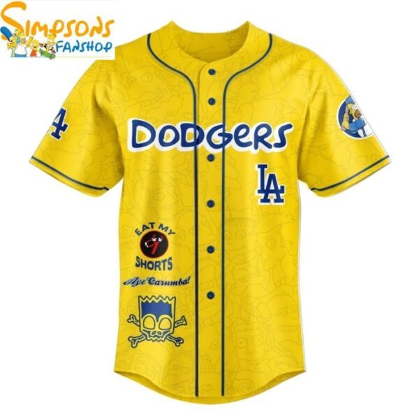 NEW The Simpsons Los Angeles Dodgers Baseball Jersey