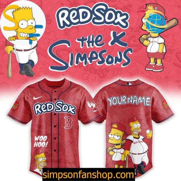 Boston Red Sox MLB The Simpsons Heritage Baseball Jersey Viraldes Store