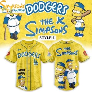 Dad And Son Homer Bart Simpson Baseball Jersey