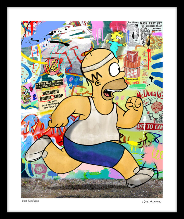 Fast Food Run Print Black Small 1