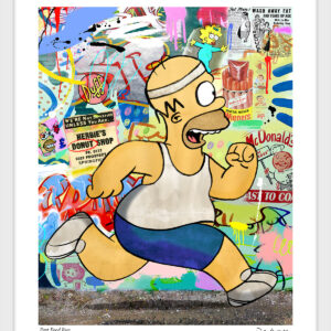 Fast Food Run Print White Small 1