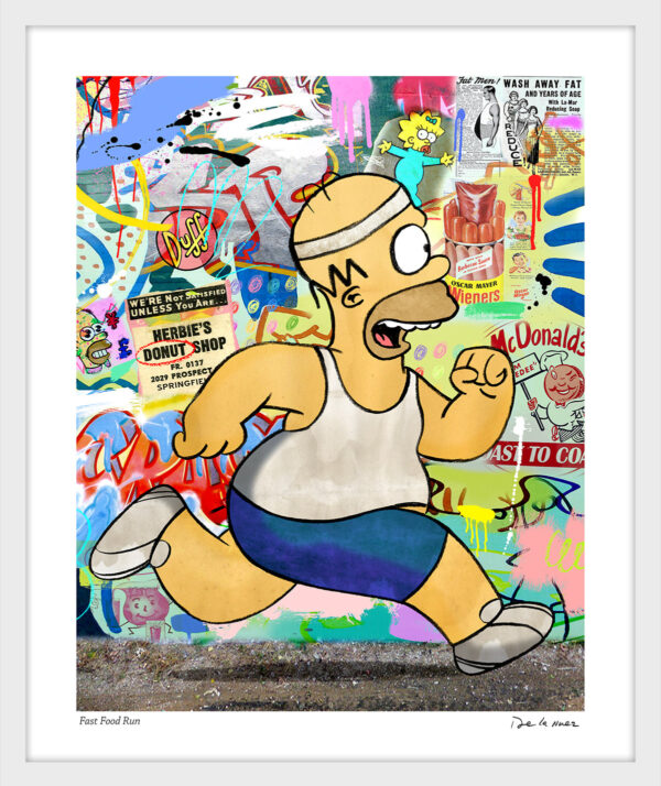 Fast Food Run Print White Small 1