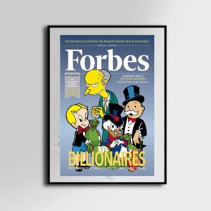 Forbes Magazine Billionaires The Simpsons art poster canvas wall art home decor 1