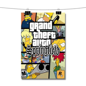 Grand Theft Auto Springfield Simpsons Poster Wall Decor 1