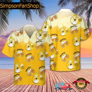 Homer Simpson Beer Pattern Hawaiian Shirt Print your thoughts. Tell your stories. 1