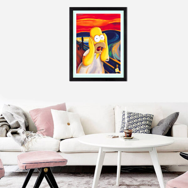Homer Simpson Canvas Art Print Silk Fabric Poster For Home Decor 1 20x25cm No Framed 1
