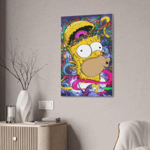 Homer Simpson Canvas The Simpsons Surreal Trippy Wall Art Decor 22