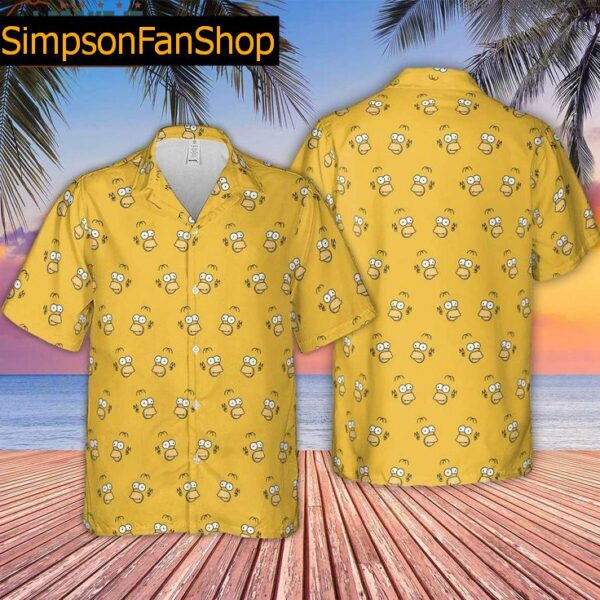 Homer Simpson Funny Pattern Hawaiian Shirt 1