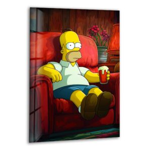 Homer Simpson Glass Wall Art 1