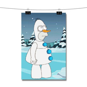 Homer Simpson Olaf Frozen Poster Wall Decor 1
