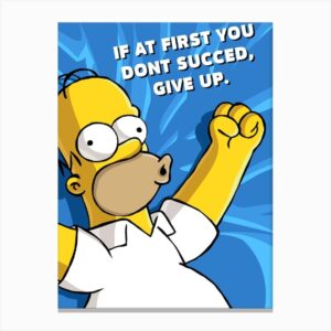 Homer Simpson Quote Canvas Print 1