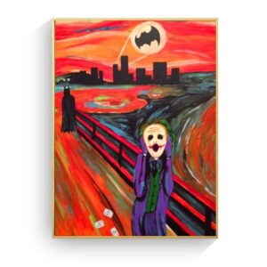 Homer Simpson Scream Canvas Art Print Poster For Home Decor Unframed 15x20cm No Frame Joker And Batman 1