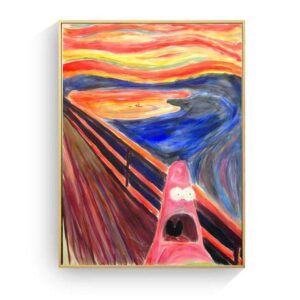 Homer Simpson Scream Canvas Art Print Poster For Home Decor Unframed 15x20cm No Frame Patrick Star 1