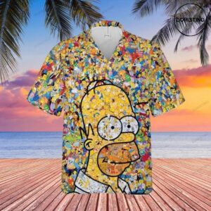 Homer Simpson Summer Beach Hawaiian Shirt 1