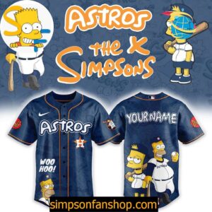 Houston Astros MLB The Simpsons Heritage Baseball Jersey Viraldes Store