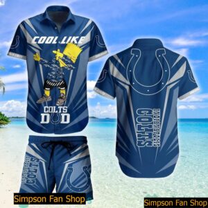 Indianapolis Colts NFL Cool Like Simpson Gift For Dad Hawaiian Shirt And Short