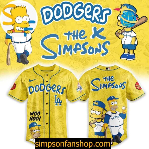 Los Angeles Dodgers MLB The Simpsons Heritage Baseball Jersey Viraldes Store