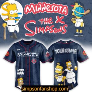 Minnesota Twins MLB The Simpsons Heritage Baseball Jersey Viraldes Store