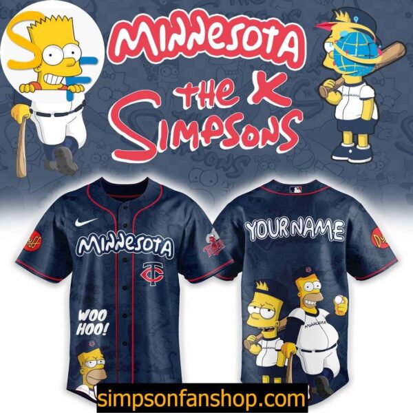Minnesota Twins MLB The Simpsons Heritage Baseball Jersey Viraldes Store