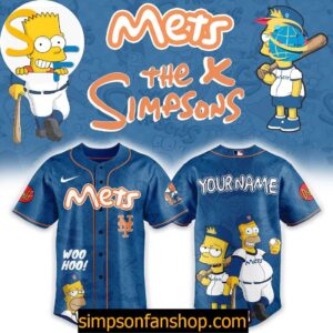 New York Mets MLB The Simpsons Heritage Baseball Jersey Viraldes Store