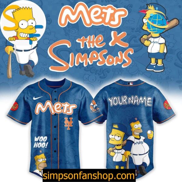 New York Mets MLB The Simpsons Heritage Baseball Jersey Viraldes Store