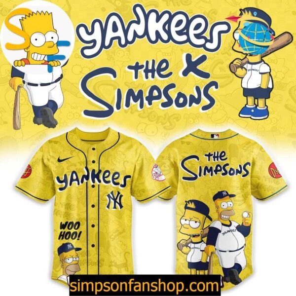 New York Yankees MLB The Simpsons Heritage Baseball Jersey Viraldes Store