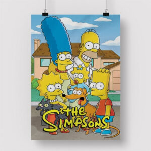 Pastele simpsons Custom Personalized Silk Poster Print Wall Decor 20 x 13 Inch 24 x 36 Inch Wall Hanging Art Home Decoration 1
