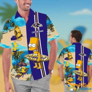 Personalized Baltimore Ravens Simpsons Hawaiian Shirt KDHYPE