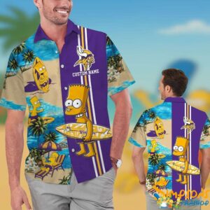 Personalized Minnesota Vikings Simpsons Hawaiian Shirt KDHYPE