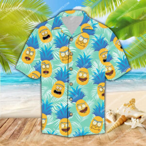 Rick And Morty Pineapples All Over Print Hawaiian Shirt Hot Sale 2025 1