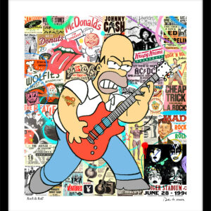 Rock and Roll Print Black Small 1