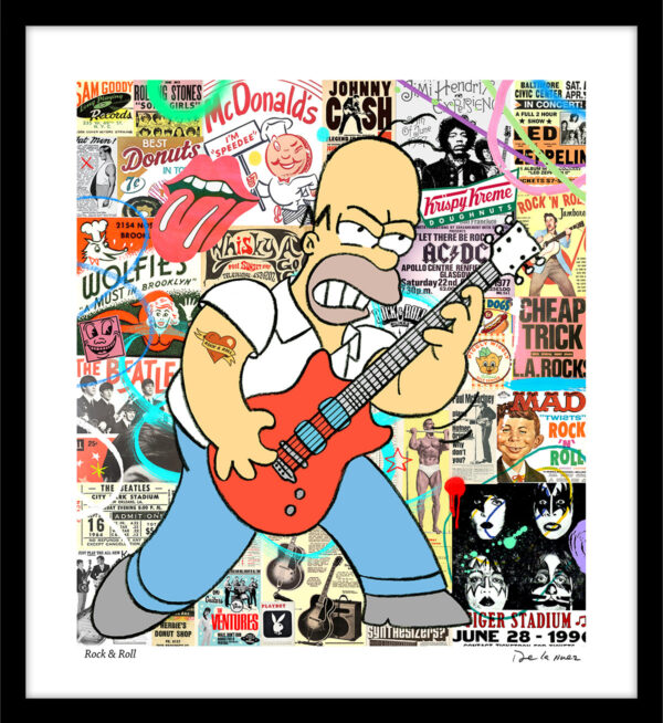 Rock and Roll Print Black Small 1
